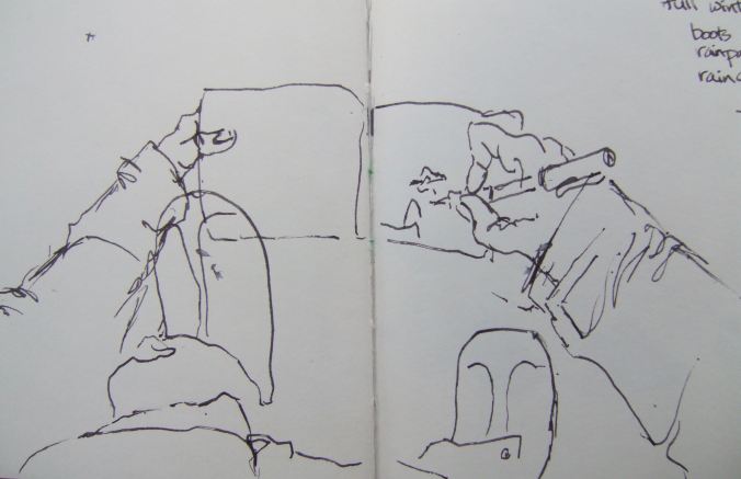 Drawing with my boots on